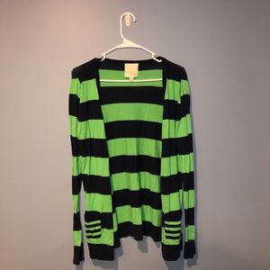 OLIVE & OAK Cotton Slouchy Striped Cardigan